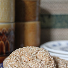 Peanut Butter And Sesame Cookies