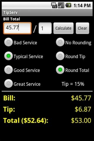 TipServ Tip Calculator