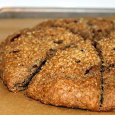 Espresso-chocolate buckwheat scones with lemon butter