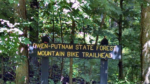 Owen Putnam State Forest Mountain Bike Trailhead