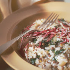 French Lentil and Swiss Chard Risotto