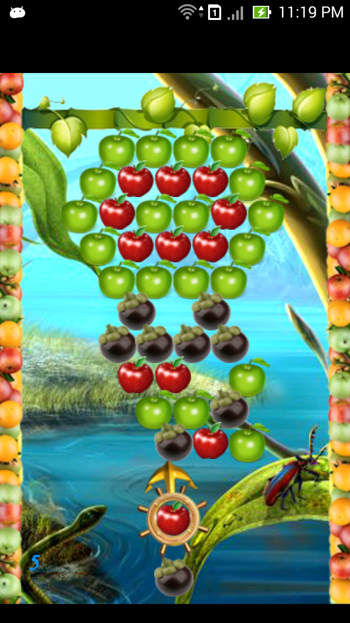 Android application Bubble Fruits screenshort