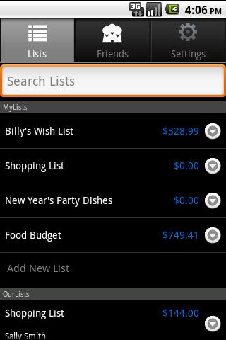 OurLists - Share Lists