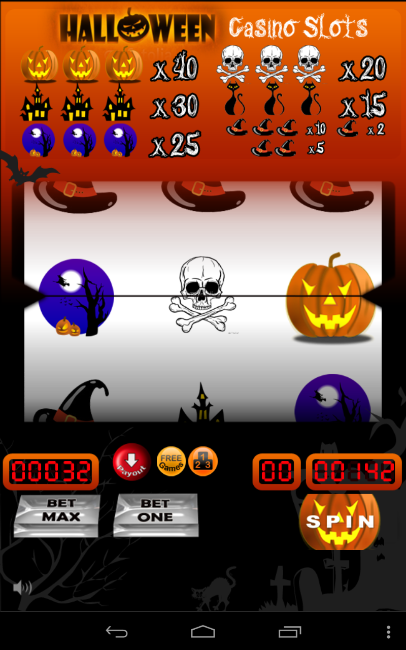 Android application Halloween Free Slots screenshort