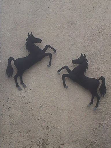 Wandfigur Pferde