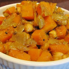 Bengali Butternut Squash and Chickpeas Garbanzos