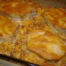 Pork Chop and Corn Stuffing Bake