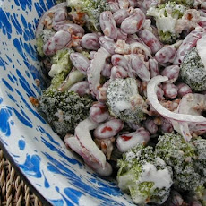 Kidney Beans, Broccoli and Bacon Salad