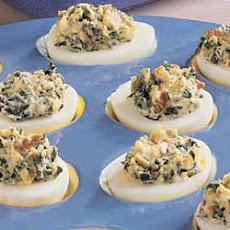 Spinach Deviled Eggs