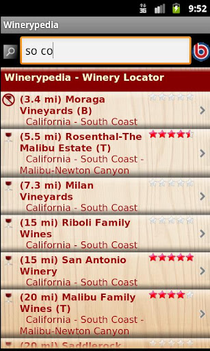 Winerypedia Winery Locator