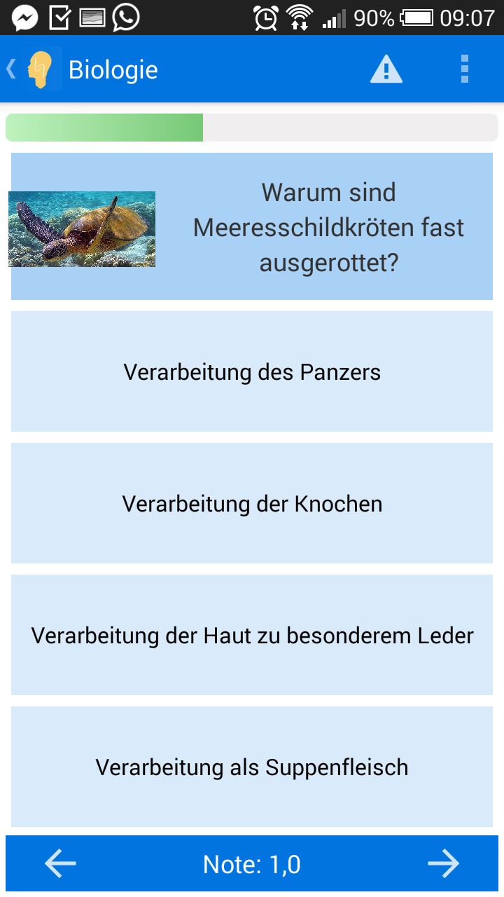 Android application Schlaukopf: Das Wissensquiz für die Schule screenshort