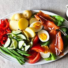 Not-quite Niçoise with Lime-Chive Cream