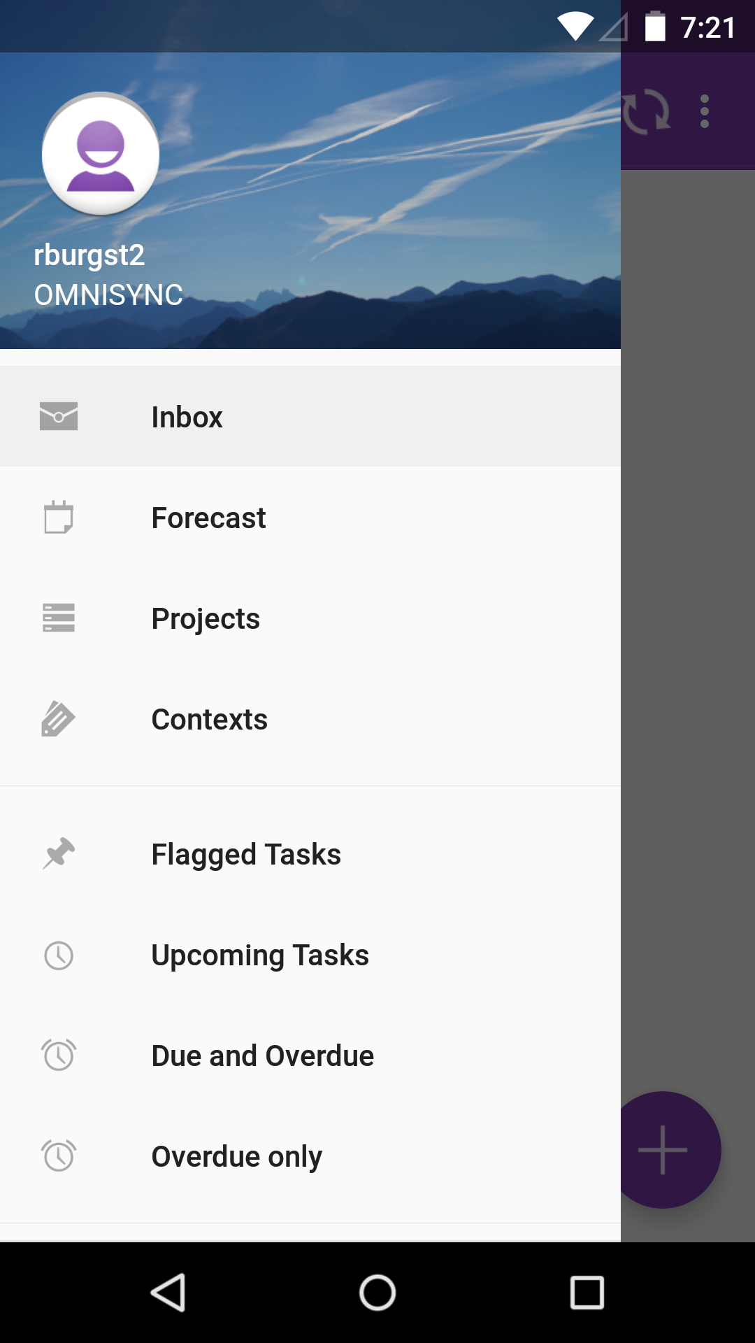 Android application Focus GTD screenshort
