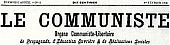 Le Communiste, masthead 1908