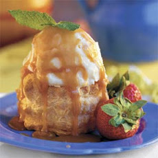 Brandy-Caramel Ice-cream Puffs