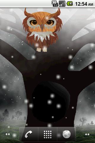 Owl Snowfall Live Wallpaper