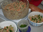 I randomly craved “potato salad” so I made this totally different raw version with a sweet potato. SO GOOD but I don't remember all the ingredients. We just sort of made it up, like we do with all of our meals.
