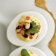 Texas Caviar Deviled Eggs