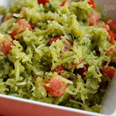 Spaghetti Squash Pesto with Tomatoes