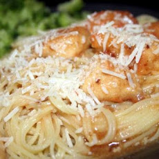 Lemon Garlic Chicken over Angel Hair Pasta