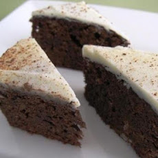 Cappuccino Brownies with White Chocolate-Espresso Sauce