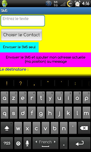 SMS avec ma position