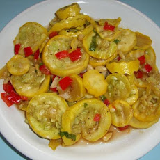 Roasted Red Bell Pepper Zucchini & Yellow Squash