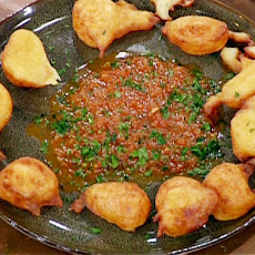 Spanish Salt Cod Fritters with Spicy Tomato Sauce