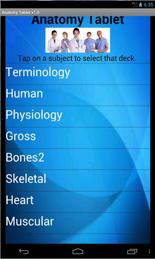 Tablet Flashcards Anatomy