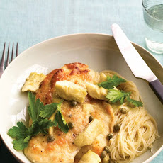 Chicken with Artichokes and Angel Hair