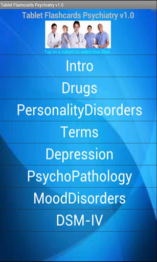 Tablet Flashcards Psychiatry