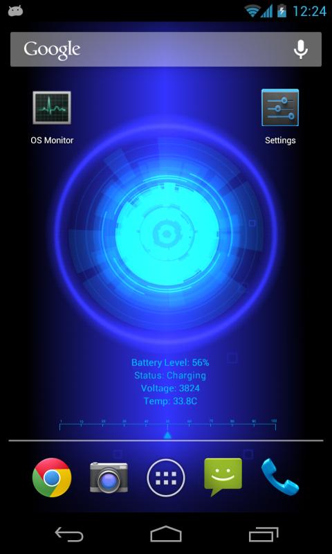 Android application Battery Core Live Wallpaper(P) screenshort