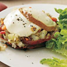 Grilled Portobello Muffuletta Pizzas