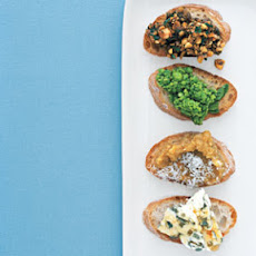 Smashed Peas with Mint Bruschetta