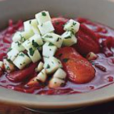 Knockwurst and Red Cabbage Stoup