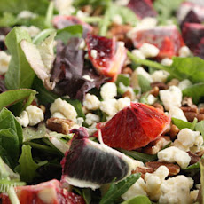 Blood Orange Salad with Gorgonzola, Pecans and Baby Greens
