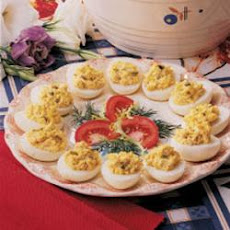 Crabby Deviled Eggs