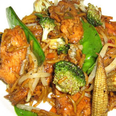 Honey and Five Spiced Lamb With Stir Fry Vegetables