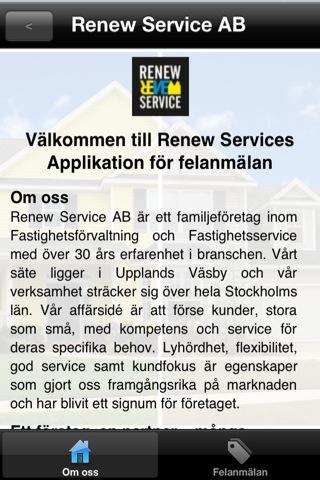 Felanmälan - Renew Service