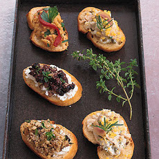 Olive Tapenade and Goat Cheese Crostini