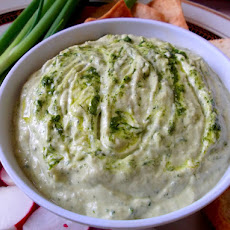 Roasted Garlic, Avocado, Brie and Green Sauce Dip