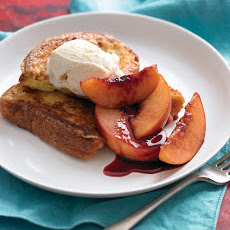 French Toast with Red-Wine Nectarines