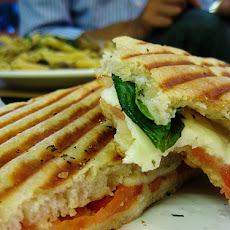 Caprese Panini (Mozzarella, Tomatoes and Basil)