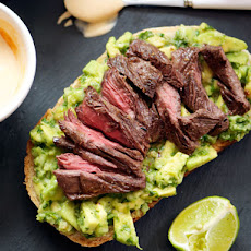 Grilled Steak, Avocado, and Spicy Crema Sandwiches