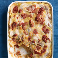 Tomato, Pasta, and Potato Bake