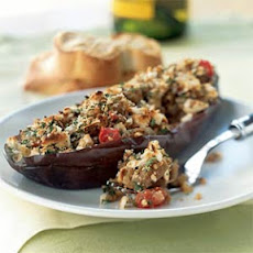 Greek-Style Stuffed Eggplant