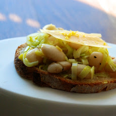 White Beans and Leeks on Toast