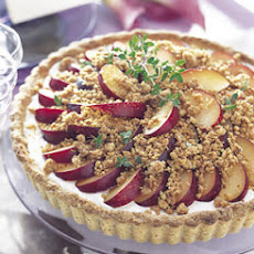 Plum Tart with Goat Cheese and Walnut-Thyme Streusel