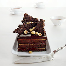 Chocolate Hazelnut Cake with Praline Chocolate Crunch