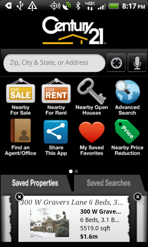 Android application CENTURY 21 Real Estate Mobile screenshort